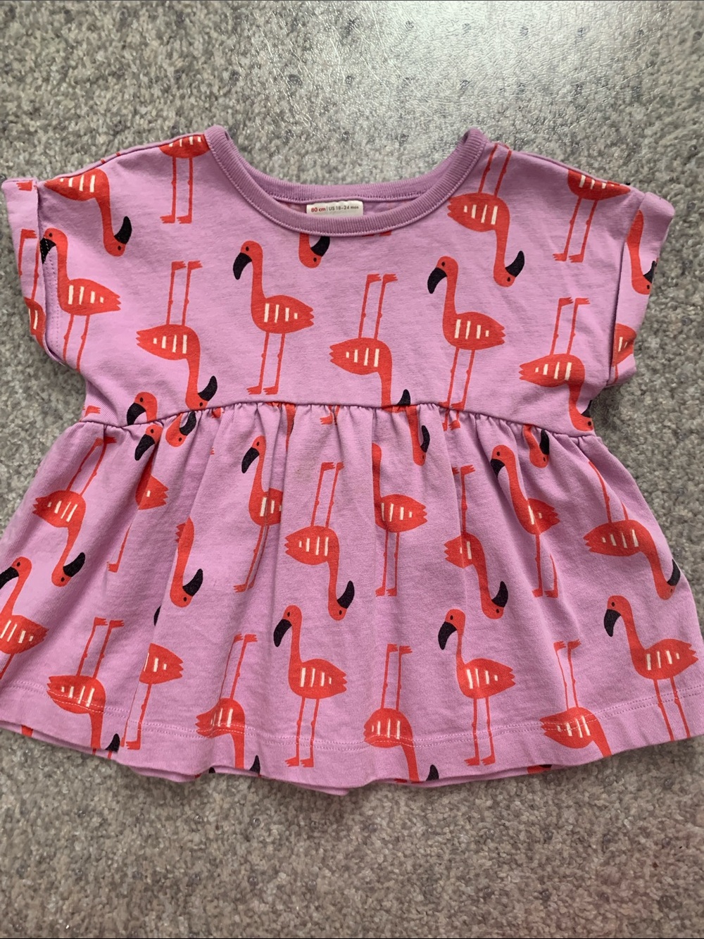 Hanna Andersson 18-24 mo *100% cotton Oeko Tex* shirt/dress flamingo